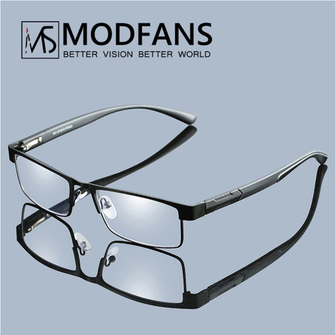 Gafas de lectura de aleación de titanio para hombre, lentes de lectura no esférico Retro de diseñador de negocios, graduadas para hipermetropía ► Foto 1/6