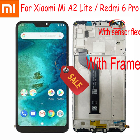 Original Xiaomi mi A2 Lite 5,84 pulgadas pantalla táctil digitalizador montaje para Xiaomi Redmi 6 Pro con reparación de sensor de Marco ► Foto 1/5