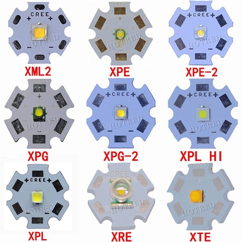 1 unids CREE XPG2 XML2 XM-L T6 XBD XM-L2/XP-E R3/XR-E Q5/XP-G2 R5/XT-E R5 linterna LED Bombilla de luz Chip con 20mm Base ► Foto 1/6