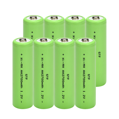 GTF-batería recargable de 1,2 V AA, pila alcalina recargable de 2700mah para luz led de juguete, mp3, envío directo ► Foto 1/1