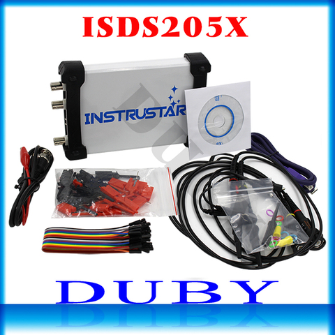 ISDS205X Virtual PC USB osciloscopio DDS señal y analizador lógico 2CH 20 MHz ancho de banda 48MSa/s 8bit ADC analizador FFT ► Foto 1/6