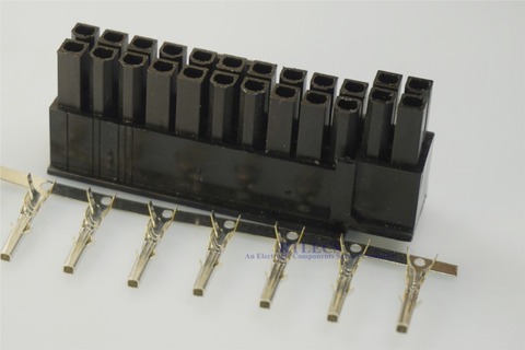 1 5557 de 4,2mm 20 + 4 pin vivienda macho placa base placa principal ATX CPU 24 posición conector de alimentación de plástico shell + Terminal ► Foto 1/6