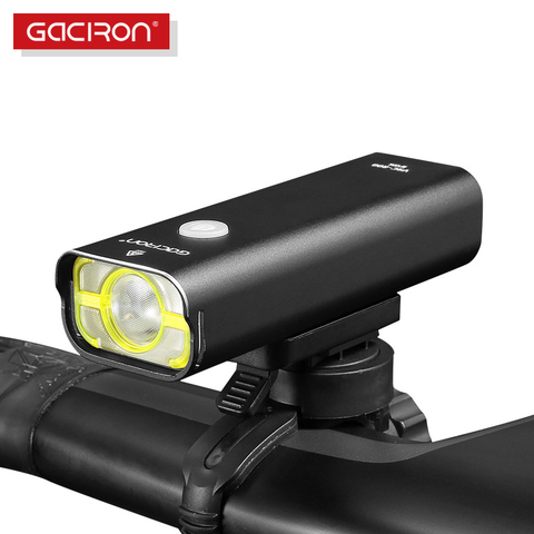 Gaciron-luz delantera para manillar de bicicleta, iluminación de 800 lúmenes, 5 modos de interruptor de cable, 2500mAh, resistente al agua IPX6 ► Foto 1/6