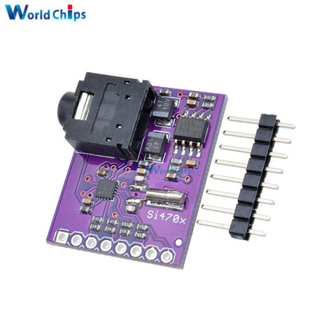 Si4703 FM RDS RBDS Tuner tablero de separación Módulo de procesamiento de datos de transmisión de Radio Digital para Arduino AVR, ARM y PIC con pines ► Foto 1/1