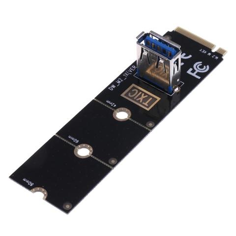 Adaptador convertidor NGFF M.2 a USB3.0 tarjeta extensora de tarjeta gráfica M.2 NGFF a PCI-E X16 ranura tarjeta de transferencia minería m2 tarjeta elevadora ► Foto 1/6