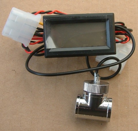 Termómetro Digital medidor de temperatura de C/F PC MOD uso para refrigeración por agua con G1/4 hilo sonda P/N: WC-TEMPCF-MEGAG1 ► Foto 1/2