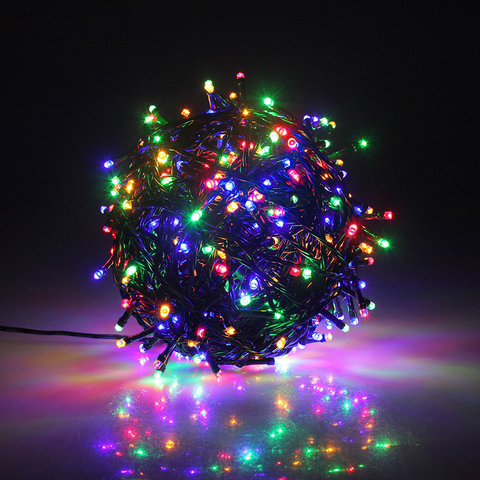 10 M 20 M 30 M 50 M 100 M 24 V voltaje seguro verde Cable LED cadena luces Navidad luces de hadas para eventos de boda de fiesta de árboles de Navidad ► Foto 1/6