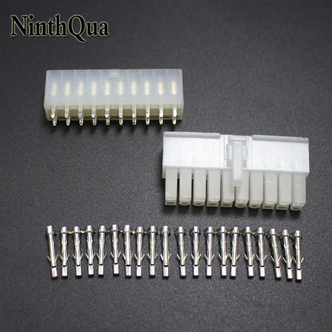 1sets 5557 5569 20P Pin recto Alambre de terminales de conector 4,2mm 20Pin conector jack para coche Auto PC ATX ► Foto 1/6