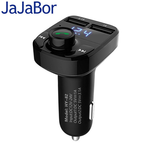 JaJaBor Coche Reproductor de Audio MP3 Transmisor FM Bluetooth Car Kit Manos Libres Llamadas 5 V 4.1A Cargador Dual Del Coche Del USB Del Teléfono cargador ► Foto 1/5