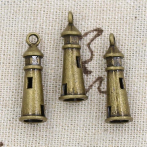 8 piezas encantos hueco faro 25x8mm antiguo hacer colgante ajuste Vintage tibetano bronce DIY pulsera collar ► Foto 1/1