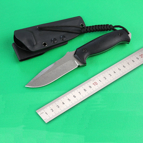 Cuchillo táctico de acero D2 para caza, cuchillo de supervivencia de acampada, hoja fija, mango G10, hecho a mano, Envío Gratis ► Foto 1/6