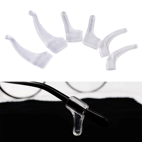 De moda 10 pares de gafas ganchos de oreja suave clara transparente y antideslizante de silicona ganchos de oreja sien, soporte, extremo gafas ► Foto 1/6