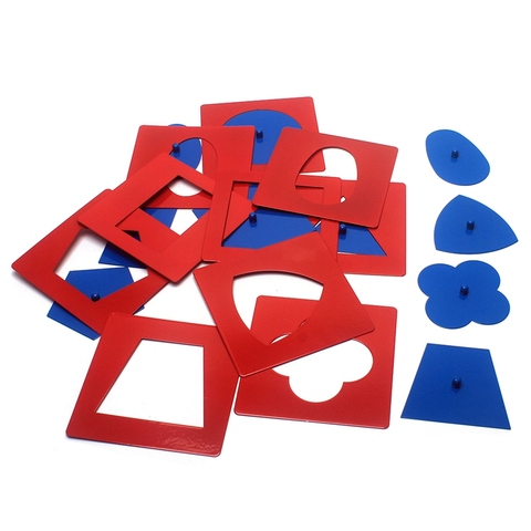 Juguetes para bebés materiales Montessori juego de Insets de Metal de calidad profesional/10 formas geométricas de educación preescolar para la primera infancia ► Foto 1/6