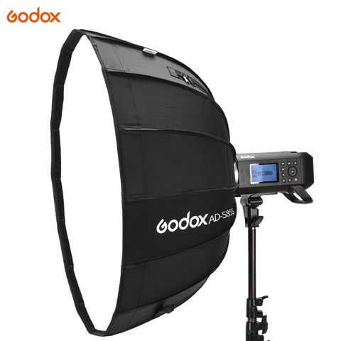 Godox-Softbox parabólico con rejilla de panal, AD-S85S, 85cm, plateado, montaje Godox, para AD400PRO ► Foto 1/6