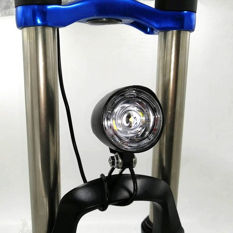Luz LED para bicicleta eléctrica, linterna con claxon impermeable de 36V y 48V para faro delantero de bicicleta eléctrica, resistente al agua ► Foto 1/6