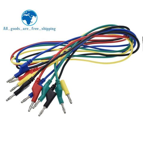 Cable de prueba para multímetro, Cable de prueba de 1M y 4mm con conector Banana a Banana, color rojo, amarillo, negro, azul y verde, 5 colores ► Foto 1/4