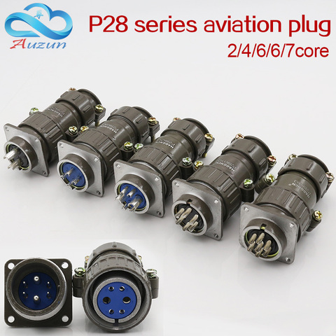 Conector de aviación redondo, serie P28, 2.4.6.7, diámetro de núcleo 28MM ► Foto 1/5