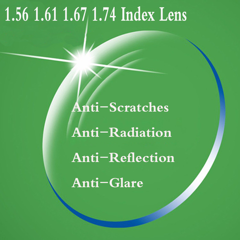 1,56, 1,61, 1,67, 1,74 índice óptico asférico receta lente miopía la presbicia lentes para gafas YQ155 ► Foto 1/1