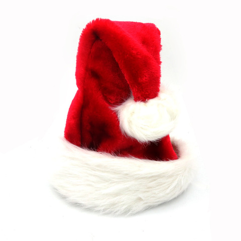 Gorros rojos de Papá Noel para adultos y niños, decoración navideña de alta calidad, regalos de Año Nuevo, suministros para fiesta en casa, 1 unidad ► Foto 1/6