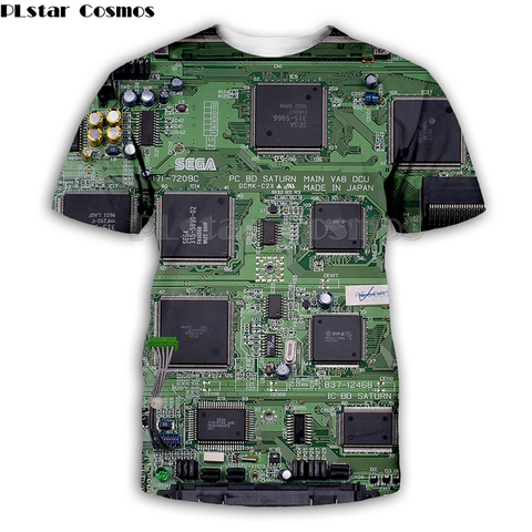 PLstar Cosmos-Camiseta de Hip Hop con chip electrónico para hombre y mujer, camisetas con estampado 3d completo, camiseta de manga corta, camiseta Harajuku Punk Styl, Unisex ► Foto 1/6