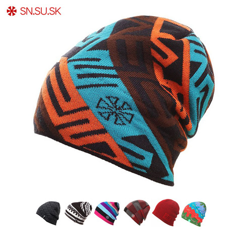 SN SU SK en 2022 cálido invierno sombrero de punto Gorros sombreros para hombres y mujeres gorras, Gorros, Gorros casuales Bonnet Beanie Cap ► Foto 1/6