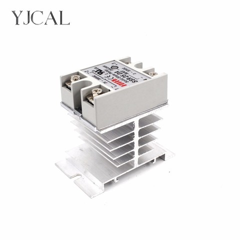 Mini Single Phase Solid State Relay SSR Aluminum Heat Sink Dissipation Radiator Newest Rail Mount For 10A-40A Relay ► Foto 1/6