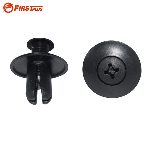 8mm agujero de Clips coche Panel de la puerta de plástico remaches frente volquete guardabarros fijación para Hyundai BYD F3 negro ► Foto 1/5