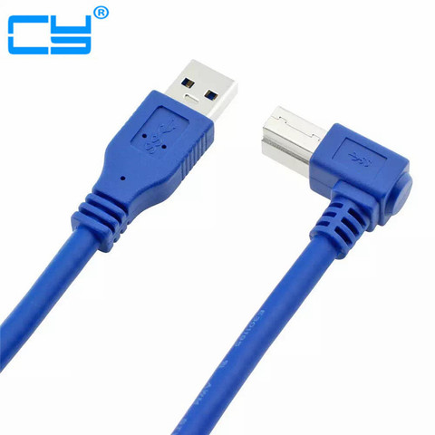 Cable USB 3,0 A macho A B macho de impresora de ángulo recto de 90 grados, Cable macho A USB tipo B macho de 0,3 m/0,6 m/1m/1,8 m/3m ► Foto 1/5