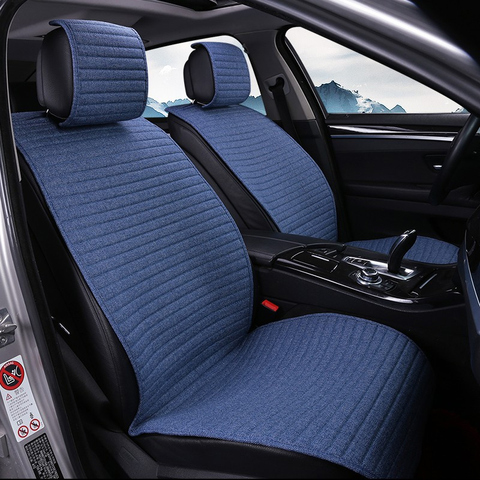 1 pieza O SHI asiento de coche cojín de lino/transpirable asiento de coche almohadilla se ajusta a la mayoría de auto, camión, dentro cubre para coches proteger el asiento delantero ► Foto 1/6