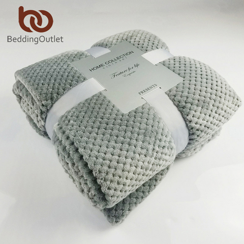BeddingOutlet-Manta de lana de franela suave, cubrecamas de felpa, funda de cama para sofá, Manta cálida de color rosa ► Foto 1/6