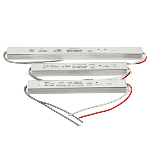 Fuente de alimentación conmutada para cualquier luz LED, transformador de iluminación ultradelgado con controlador led, DC12V, 18W, 24W, 36W, 48W, 60W, AC110-220V ► Foto 1/6