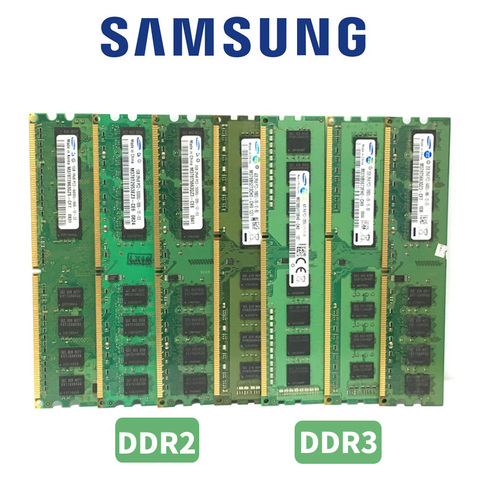 Samsung PC Memoria RAM Memoria para escritorio DDR2 DDR3 1GB 2GB 4GB PC2 PC3 667mhz 800mhz 1333mhz 1600mhz 8gb 1333 1600 800 ram ► Foto 1/4