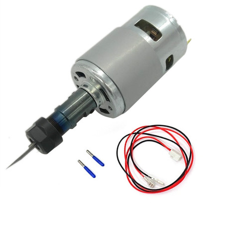 775 DC Motor de husillo para máquina de grabado 12-36V con ER11 varilla de extensión para 1610/ 2417/ 3018 CNC maquina enrutadora ► Foto 1/6