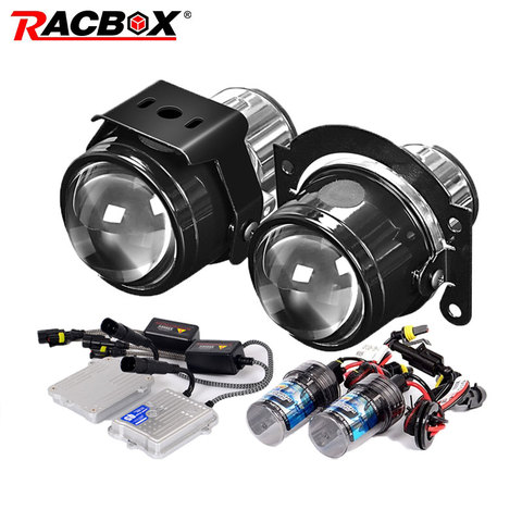 RACBOX-Kit de luces antiniebla de 2,5 pulgadas para coche y motocicleta, Kit de rediseño H11 55W, Universal, resistente al agua, bi-xenón ► Foto 1/6