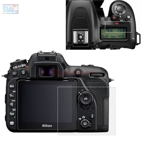 Protector de pantalla LCD para cámara Nikon D7500, película de vidrio adhesivo principal, funda protectora de pantalla para el hombro superior ► Foto 1/4