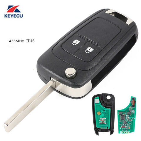 KEYECU 2 botón de llave de control remoto Fob 433,92 MHz ID46 para Opel Insignia 2009-2012 ► Foto 1/2