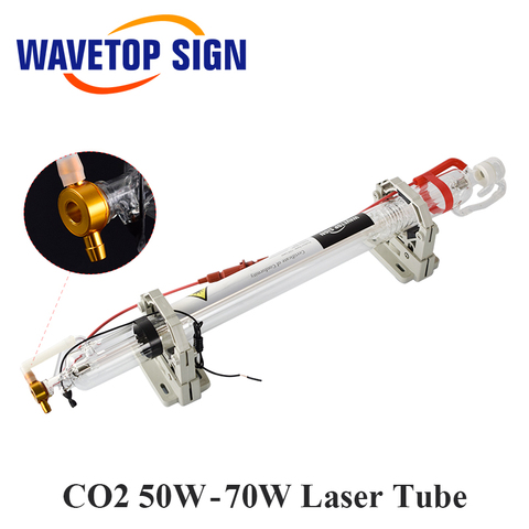 WaveTopSign Co2 tubo láser de vidrio 1000mm 50W lámpara láser de vidrio para CO2 máquina cortadora de grabado láser marcado equipo piezas ► Foto 1/6