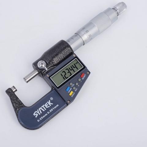 0.001mm micrómetro digital 0-100mm Electronic fuera Micrómetros cromado calibre Herramientas de medición 0-25-50-75-100mm ► Foto 1/6