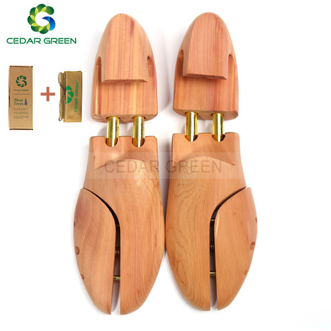 CedarGreen hombres y mujeres zapato árboles doble tubo ajustable rojo cedro madera zapato árbol ► Foto 1/5