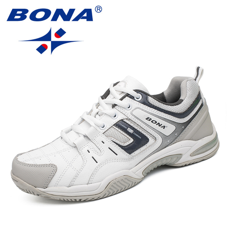 BONA, recién llegado, zapatos de tenis de estilo clásico para hombre, zapatillas de entrenamiento para correr al aire libre, zapatos atléticos con cordones para hombres, envío gratis ► Foto 1/6