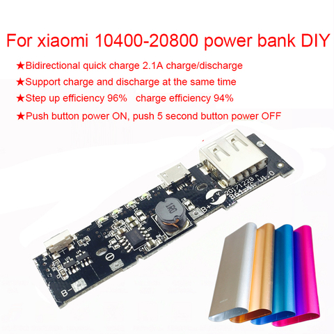 Actualizado para Xiaomi Power Bank circuito cargador de dos vías rápido carga rápida batería de litio módulo Power Boost 5 V 1A 2A ► Foto 1/5