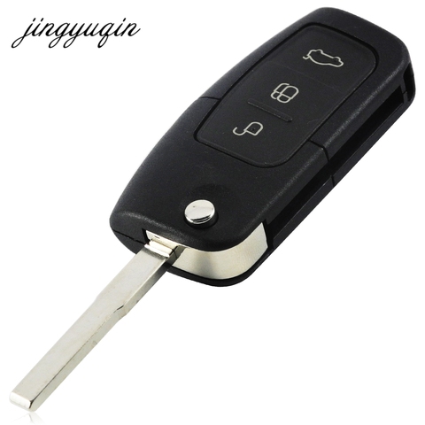 Jingyuqin-funda de 3 botones para llave de coche, carcasa de mando a distancia plegable con tapa modificada para Ford Focus 2 3 mondeo Fiesta ► Foto 1/6