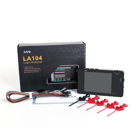 Analizador lógico digital LA104, osciloscopio de 2,8 pulgadas, USB Mini, 4 canales, frecuencia de muestreo máxima de 100Mhz, 8MB de almacenamiento Flash integrado ► Foto 1/6
