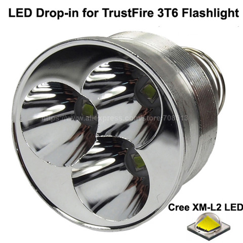 LED para linterna TrustFire 3T6 3 x Cree XM-L2 U3 blanco 6500K/blanco neutro 4500K 3800 lúmenes 8,4 V, diámetro 51mm ► Foto 1/5