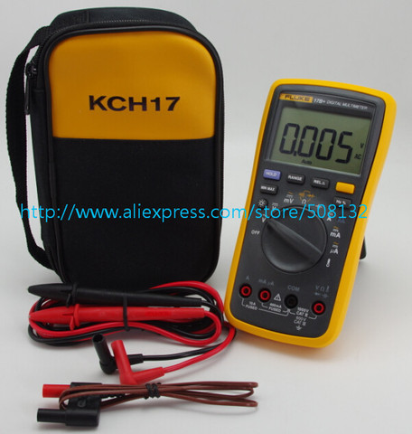 FLUKE 17B + multímetro Digital medidor de DMM con TL75 cables de prueba con suave caso KCH17 F17B + ► Foto 1/6