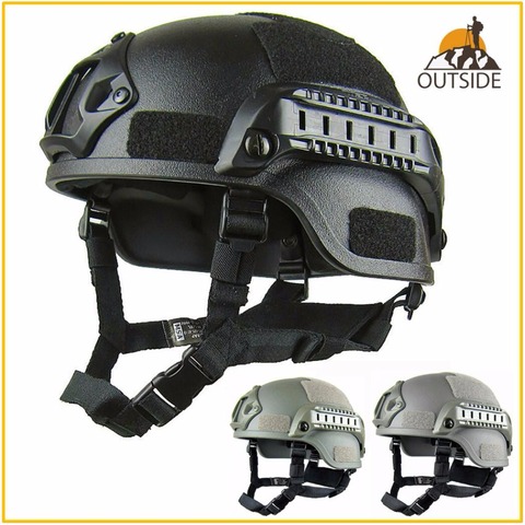 Casco rápido ligero de calidad MICH2000 Airsoft MH casco táctico al aire libre Painball táctico CS SWAT equipo de protección para montar ► Foto 1/6