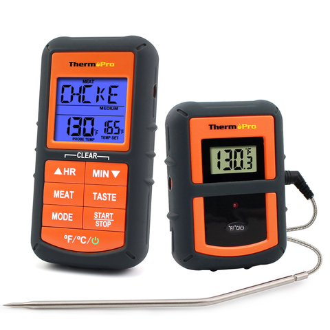 ThermoPro TP-07 Remote BBQ, Smoker, Grill, Oven, Meat 300 Feet Range Wireless Food Thermometer with Timer ► Foto 1/6