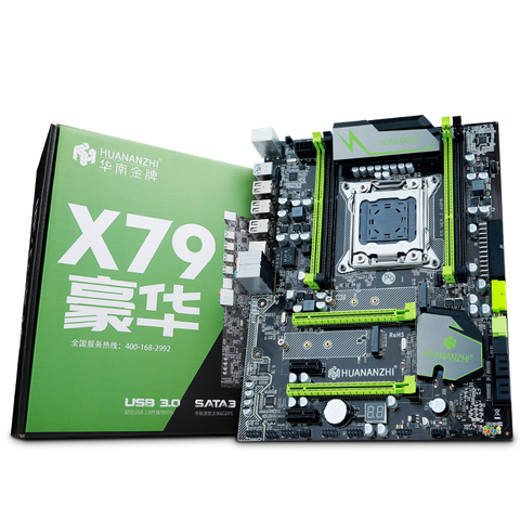 Placa base X79 LGA2011 ATX USB 3,0 SATA3 PCI-E NVME m2 SSD, compatible con memoria REG ECC y procesador Xeon E5 X79 USB 3,0 ► Foto 1/1