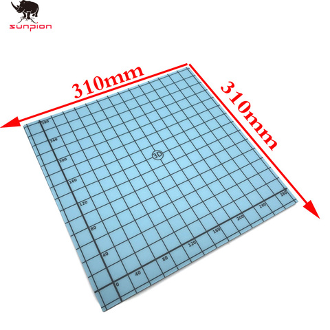 SUNPION cinta de cama de impresión magnética cuadrada 300*300 mm-310 * 310mm Placa de construcción de etiqueta engomada de coordenadas impresa adecuada para la crealidad CR-10S ► Foto 1/6