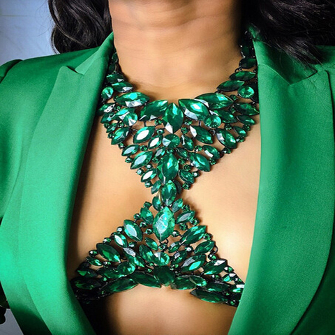 Miwens-collar de cadena de cristal largo y grande para mujer, joyería de calidad hecha a mano, para fiesta, 11 colores, 2022 ► Foto 1/6